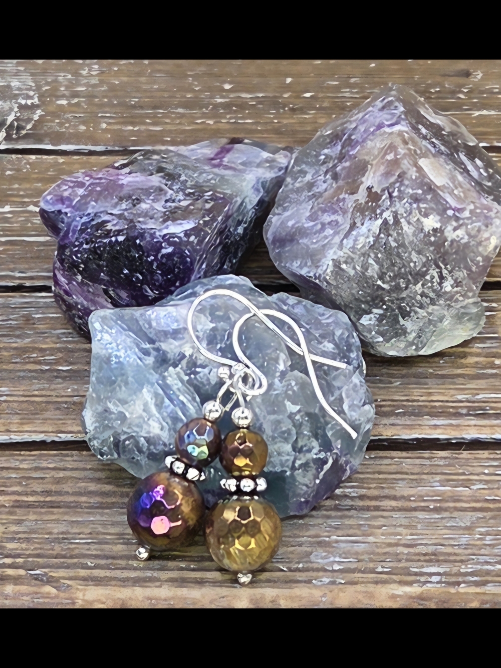 Faceted Tiger's Eye and Sterling Silver Drop and Dangle Earrings